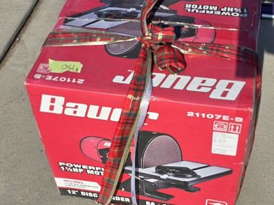 Bauer 12" Disc Sander 1.25 HP Motor - Model 21107E-B New In Box