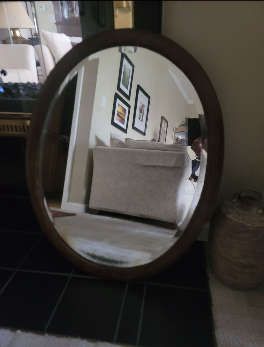 Oval Beveled Mirror