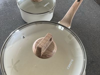 CAROTE Ceramic Cookware Pot and Pan Set with lids