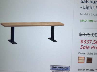 Wood Bench light birch 72-9.5 inch