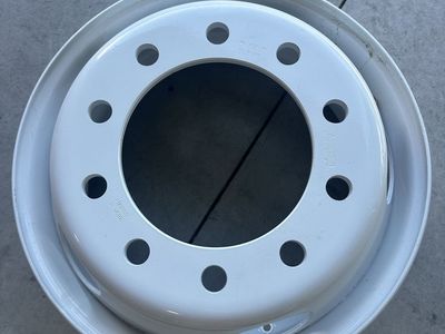 Accuride 30456 Extra Service Wheel - 22.5 x 8.25 Inch Steel Truck Wheel, White, 10-Hole