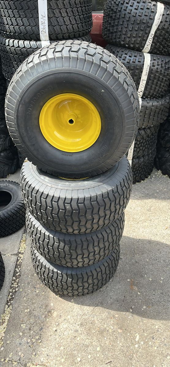 20X10-8 NEW FULL SET OF 4 TIRES W/WHEELS