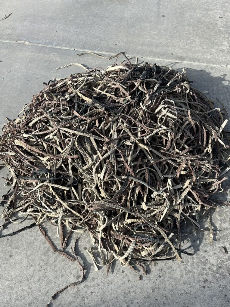 25 lbs Reclaimed Genuine Leather Strips - Beige