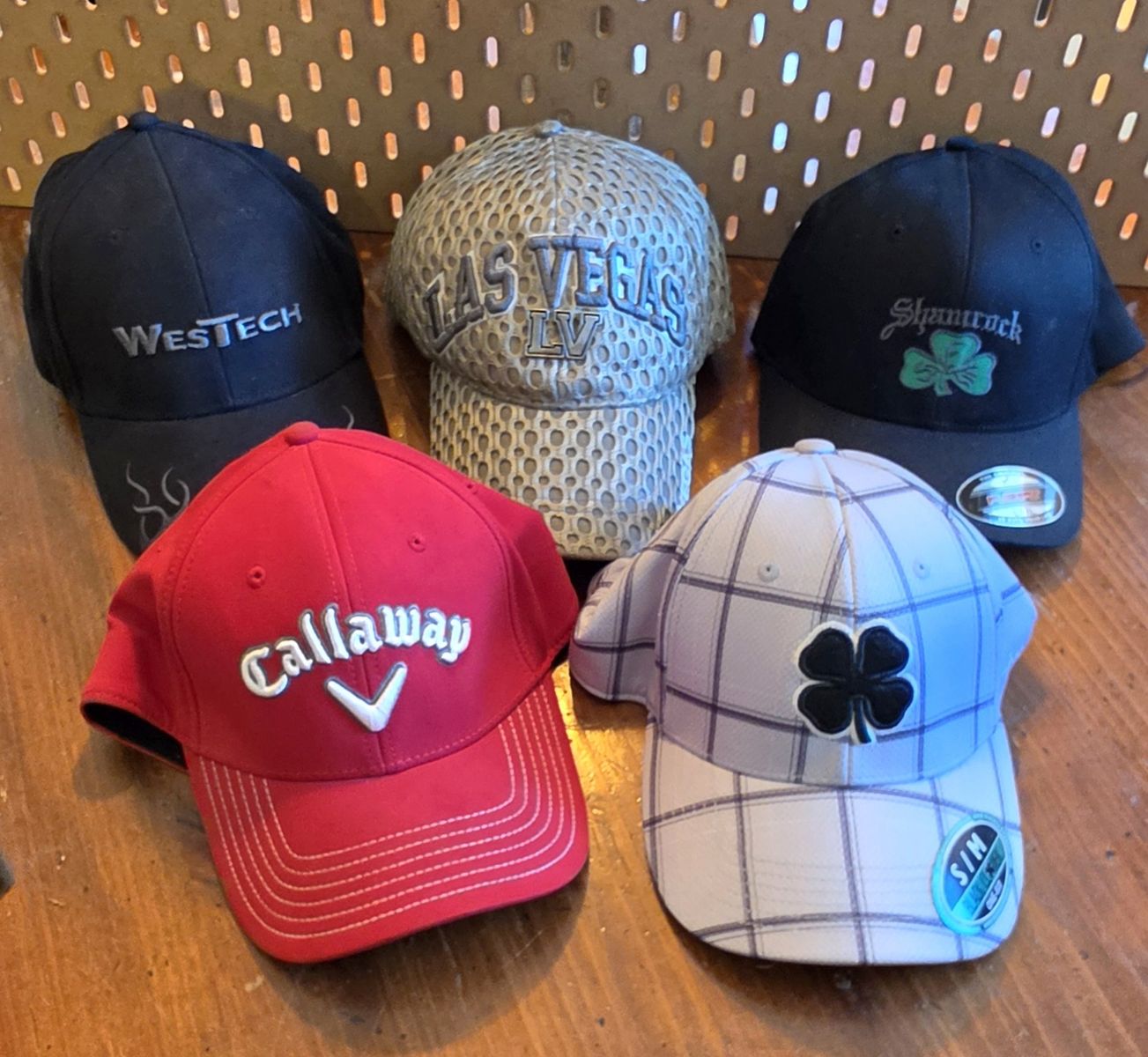 Baseball caps $3-5 each