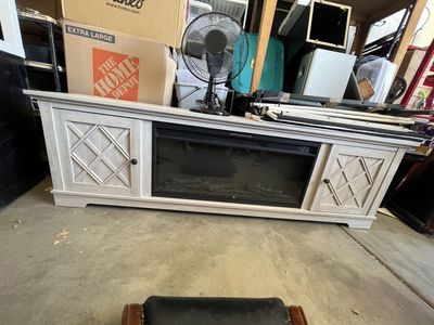 Electric fireplace tv stand