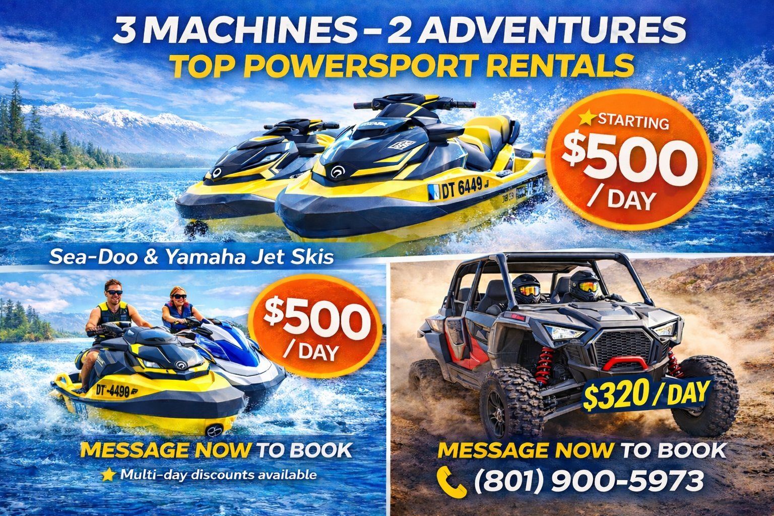 Sea Doo, Jet Ski, Waverunner for RENT