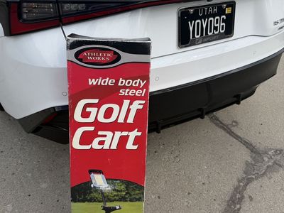Athletic Works Wide Body Steel Golf Cart - Push/Pull, Sturdy Design, Holds Any Golf Bag