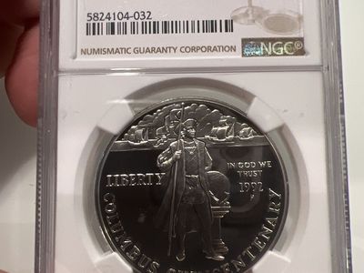 1992 P Columbus Quincentenary Silver Dollar NGC PF 69 Ultra Cameo