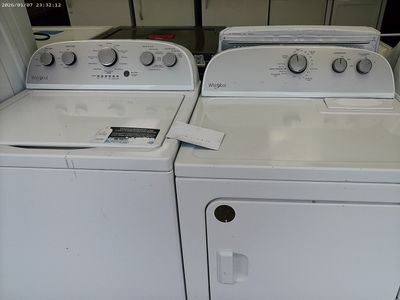 Whirlpool HE Top Load Washer and Dryer~90 Day Guarantee~With Agitator