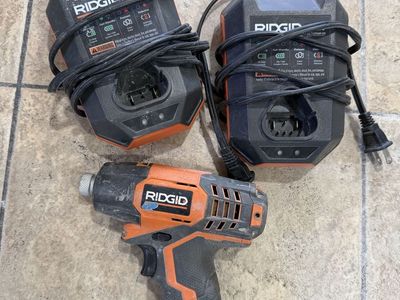 Ridgid Drill and 2 chargers