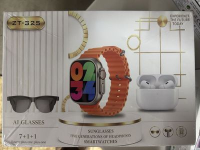 ZT-325 7+1+1 Smart Combo Set with Smartwatch, Earbuds, and Sunglasses