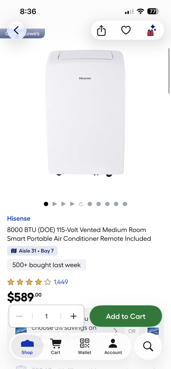 Hisense Portable Air Conditioner