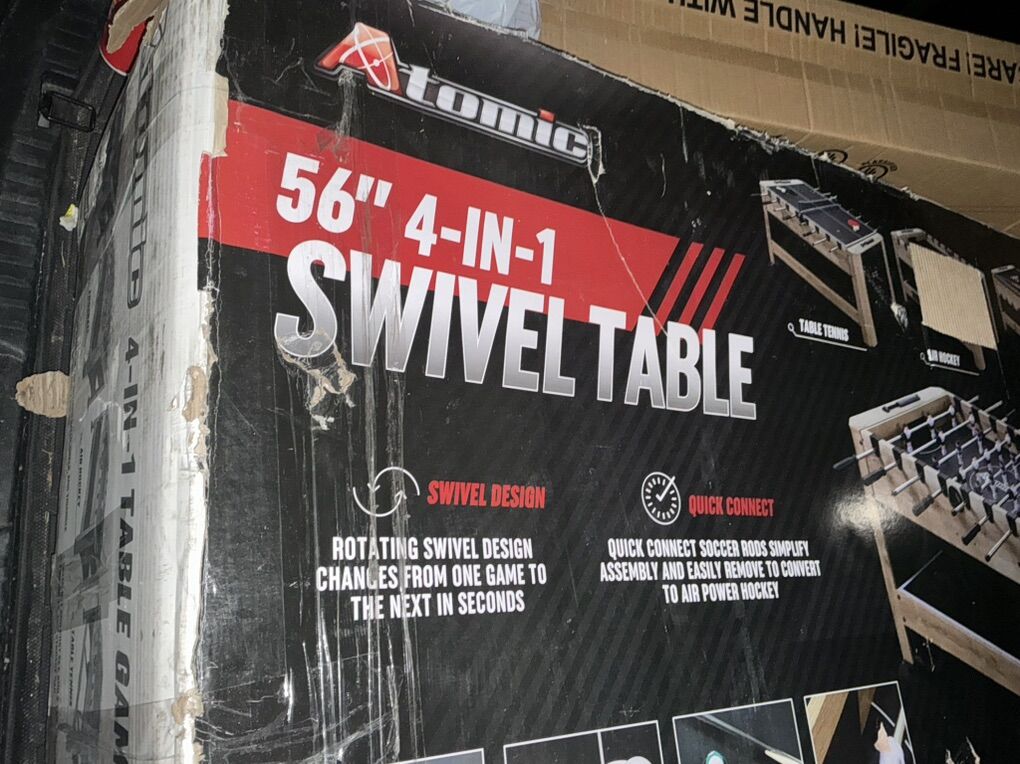 Atomic 56” 4-in-1 Swivel Game Table