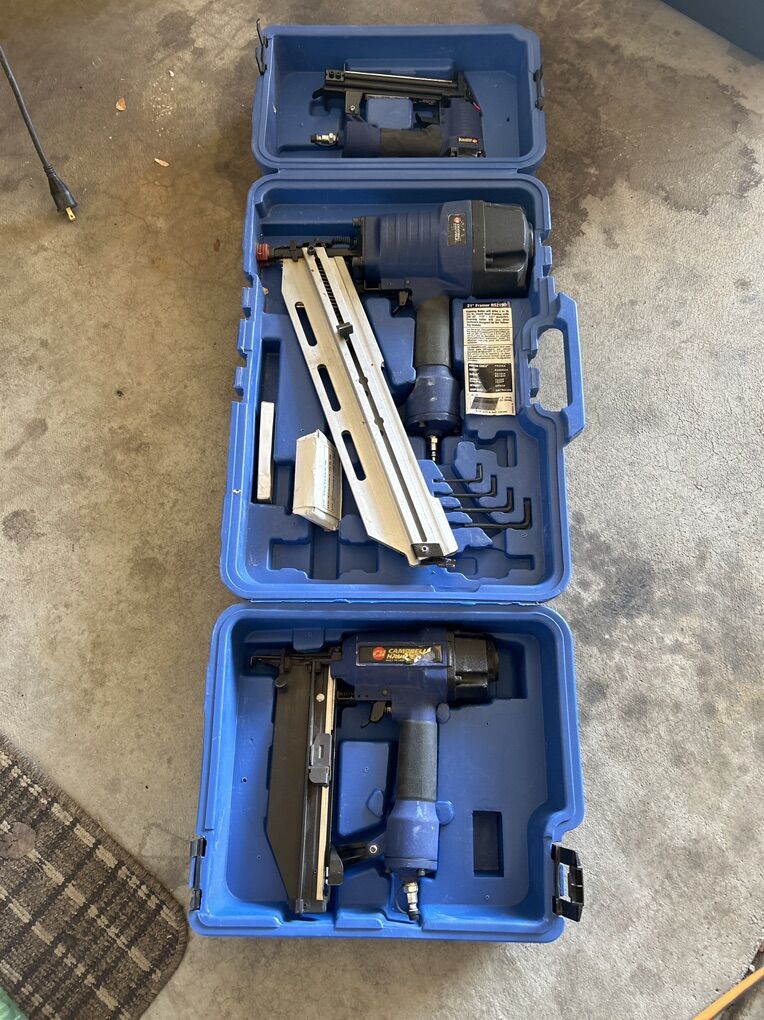 3 nail Guns, Framing, 15 Gauge, 18 Gauge