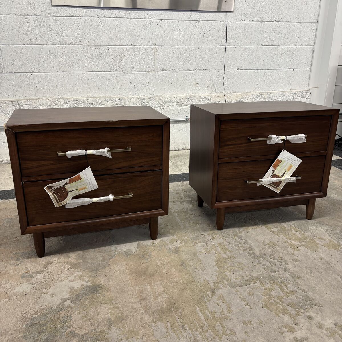 COSTCO MARINA DEL RAY NIGHTSTANDS W/ POWER OUTLETS!! *DAMAGED*