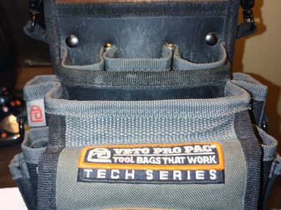 Veto Pro- Tool Pac TP3 Tech Series one side hip+belt Clip-on Electrician's Toolbag Like New