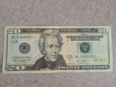 2013 $20 Federal Reserve Star Note Bill ML03620551*