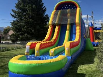 Water slide and bounce house