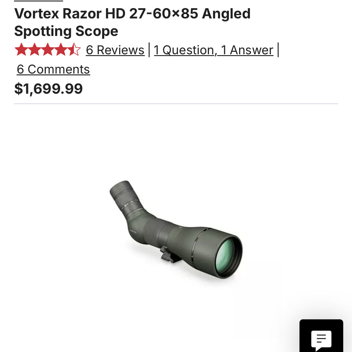 New Vortex Razor HD 27-60x85 Angled Spotting Scope