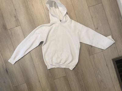 White cotton hoodie GILDAN