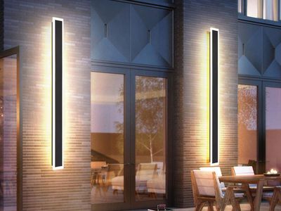 2 Pack-59" Long Outdoor LED Wall Lights, 45W Waterproof IP65 Frosted White