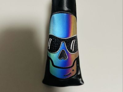 Skull Golf Putter Headcover & Apple Driver Headcover Set - Magnetic Closure, Vibrant Design