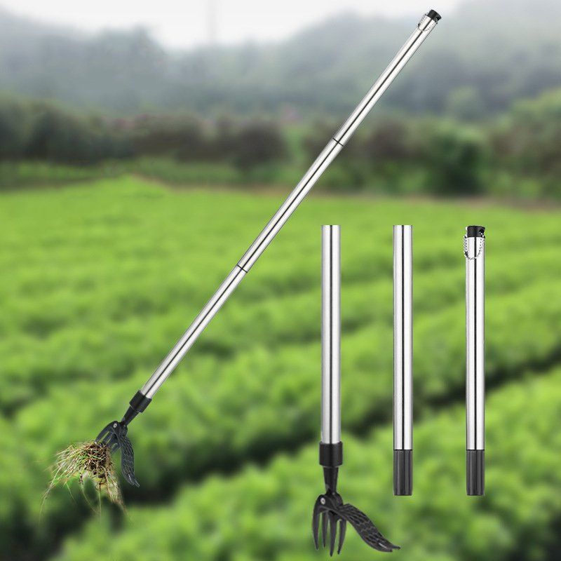 Weed Puller Tool Stand Up Weeder Long Handle with 3 Parts Claw Weeding Removal Tool
