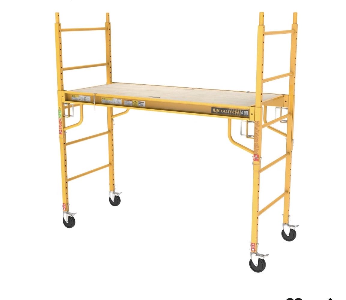 METALTECH I-BMSS 6' H x 6' W x 29" D Baker-Style Scaffold with Casters and Platform