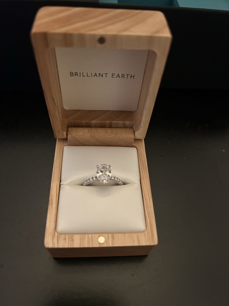 Brilliant Earth Solitaire Diamond Engagement Ring with Pave Band