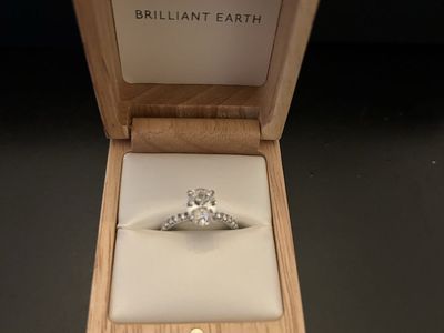 Brilliant Earth Solitaire Diamond Engagement Ring with Pave Band