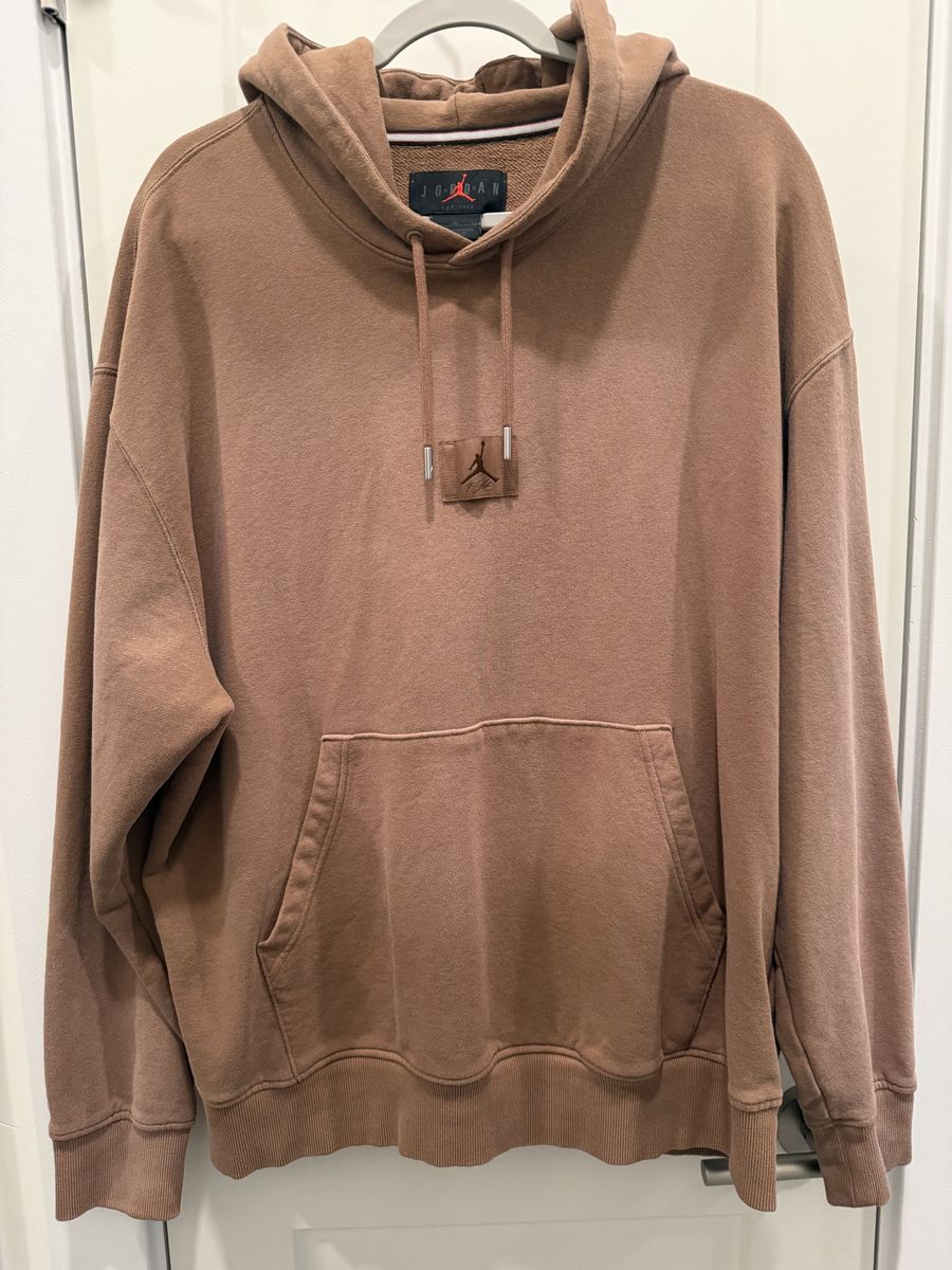Nike Air Jordan Flight Essentials Fleece Pullover Hoodie Brown - XL