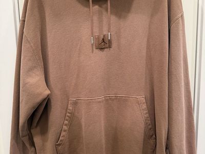 Nike Air Jordan Flight Essentials Fleece Pullover Hoodie Brown - XL