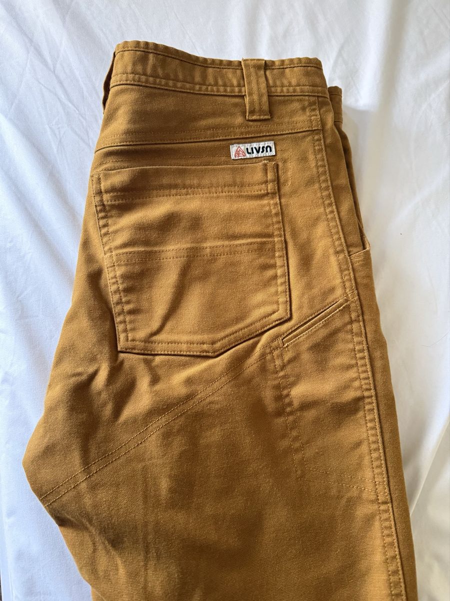 LIVSN Flex Canvas Outdoor Work Pants 32x32 Brown