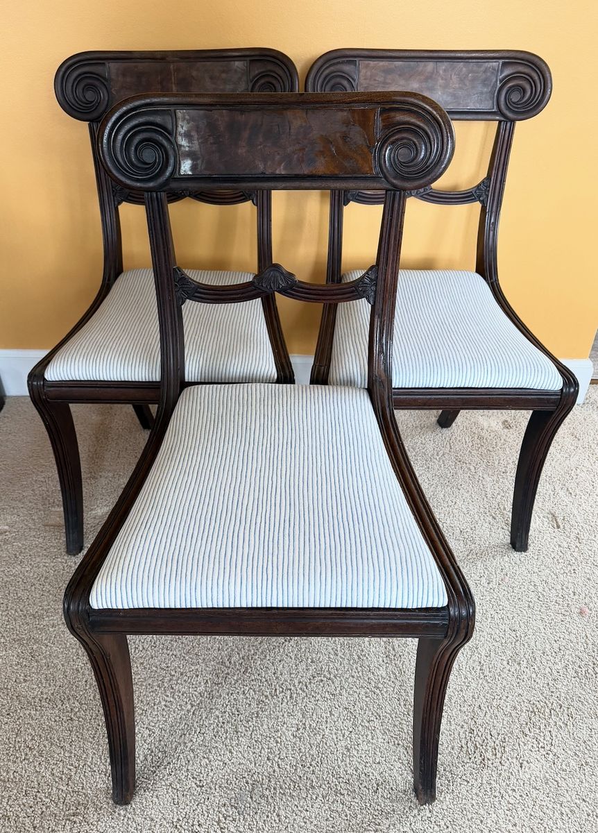 3 Antique Mahogany Chairs