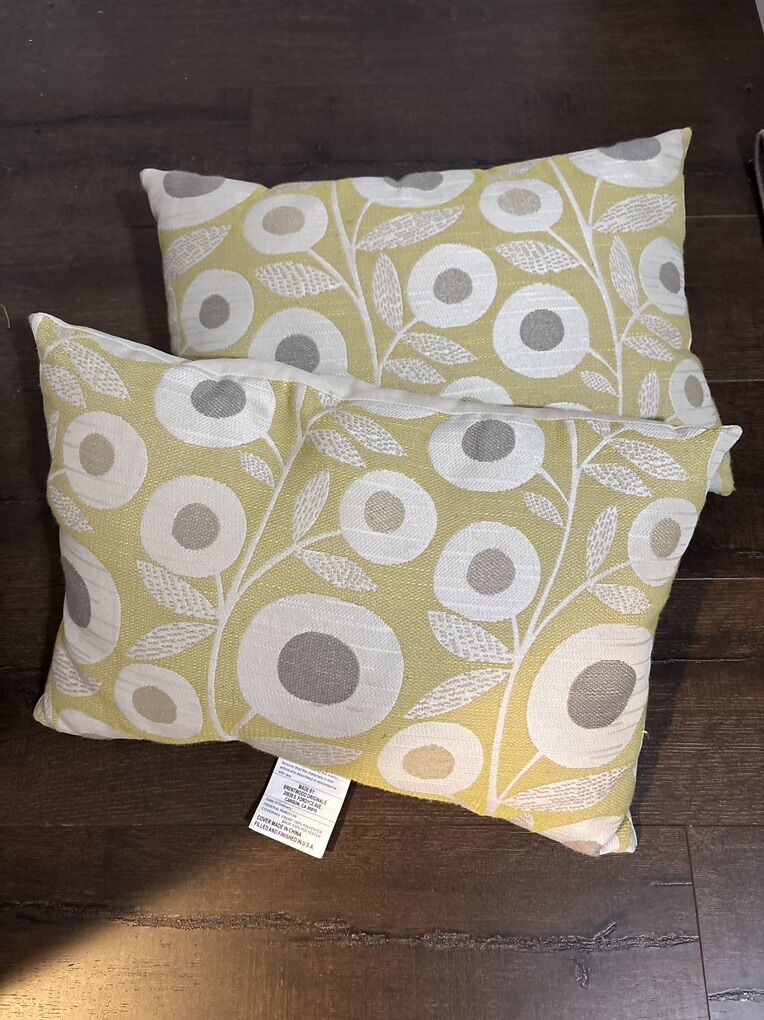Yellow And Gray Throw Pillows