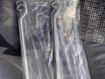 Hand Forged Straight Hook 15 Inch White 4 Pack