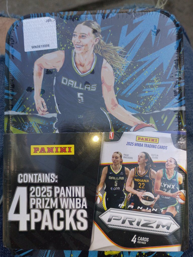 2025 Panini Prizm WNBA Sealed Collector Tin Box - 4 Packs