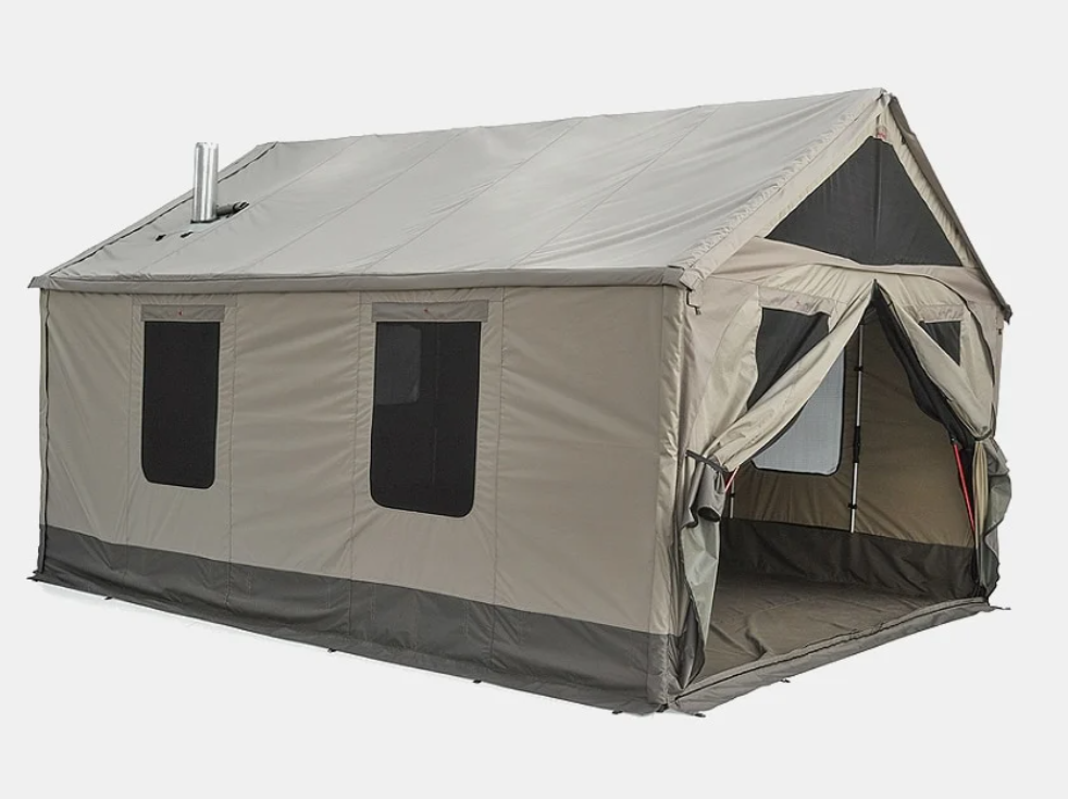 Barebones Tent: 12 person, 180 sq ft, 6-9 foot ceiling