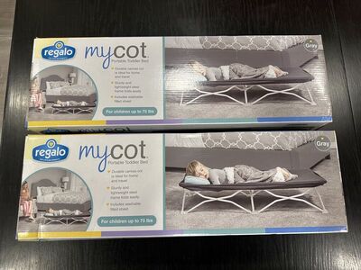 Toddler Bed / Cot By Regalo. Qty 2 Sets.