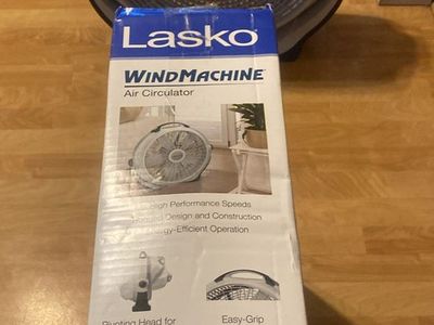 New Lasko A20301 Wind Machine 3-Speed Air Circulator Floor Fan with Pivoting Head & Easy-Carry Handle