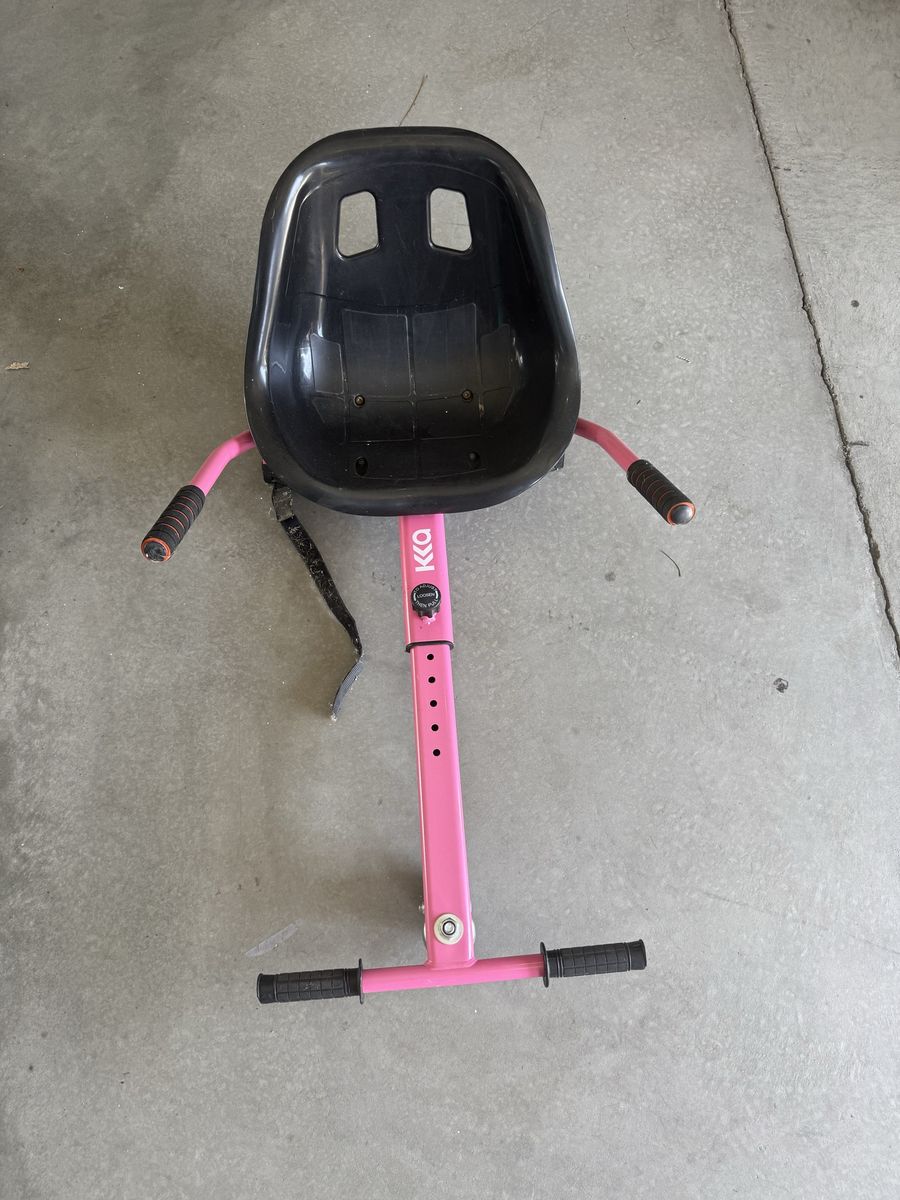 KKO Go-Kart Seat Attachment for Hoverboard - Pink, Adjustable, Durable Plastic Seat