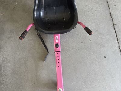 KKO Go-Kart Seat Attachment for Hoverboard - Pink, Adjustable, Durable Plastic Seat