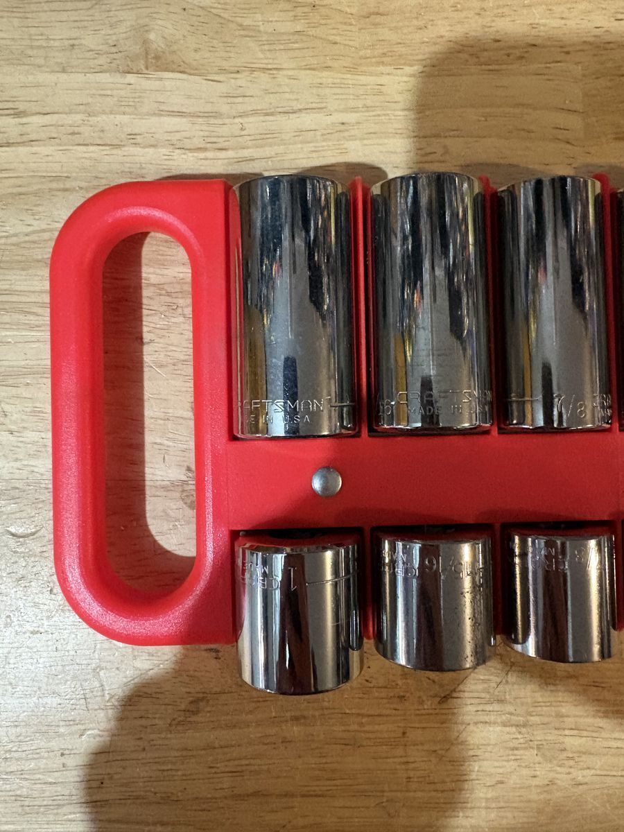 Made in USA Craftsman SAE 3/8" Drive 12 pt Socket Set Shallow & Deep