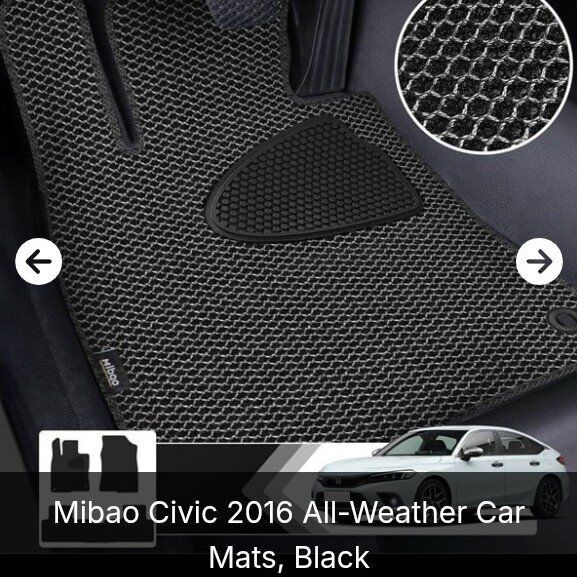 All Weather Floor Mats for 2016 Civic (NEW)