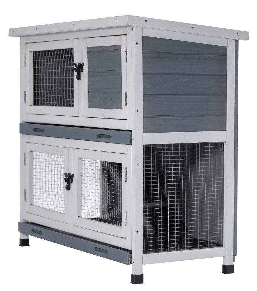 2 Story Solid Wood Rabbit/Bunny Hutch