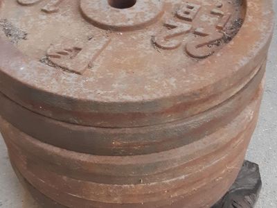 Rusty weight plates