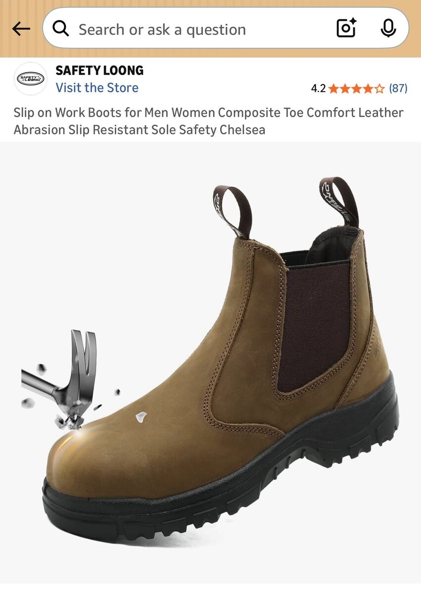 Women's Composite Toe Work Boots Size 7.5