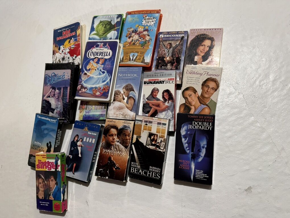Collection of old VHS tapes $20.00 takes ALL!