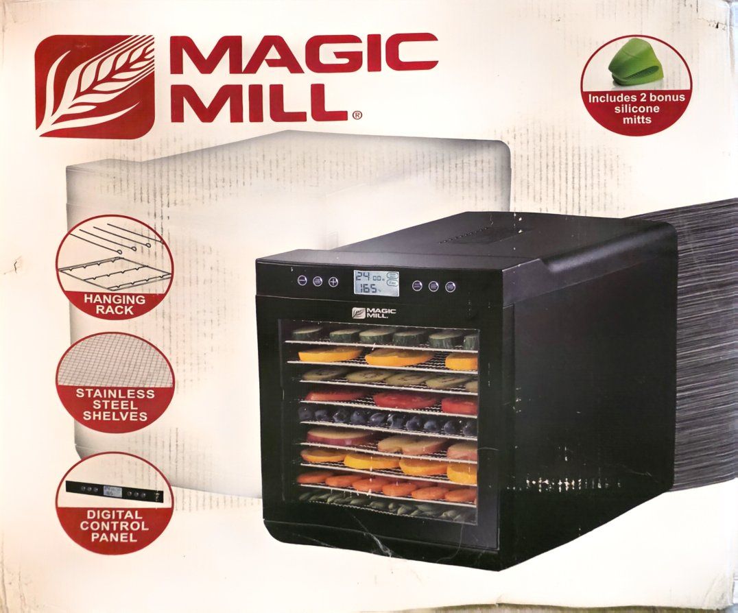 Magic Mill Digital Food Dehydrator with Stainless Steel Shelves