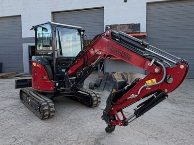 New Yanmar VIO35 for Rent. Enclosed Cab, Multiple Bucket Options Available